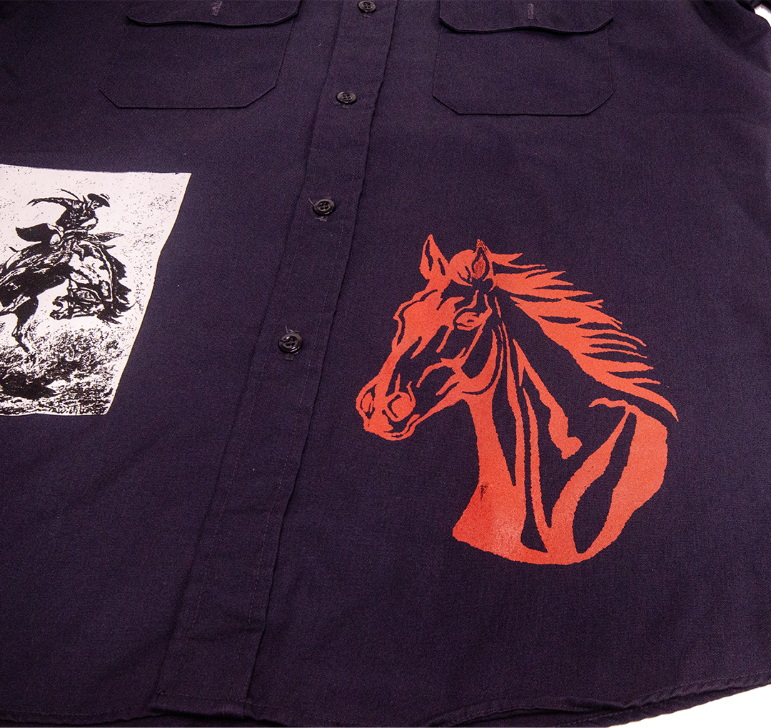 Western Work Shirt Navy Blue
