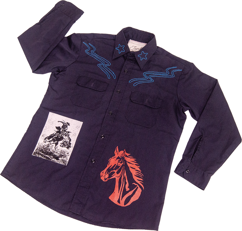 Western Work Shirt Navy Blue