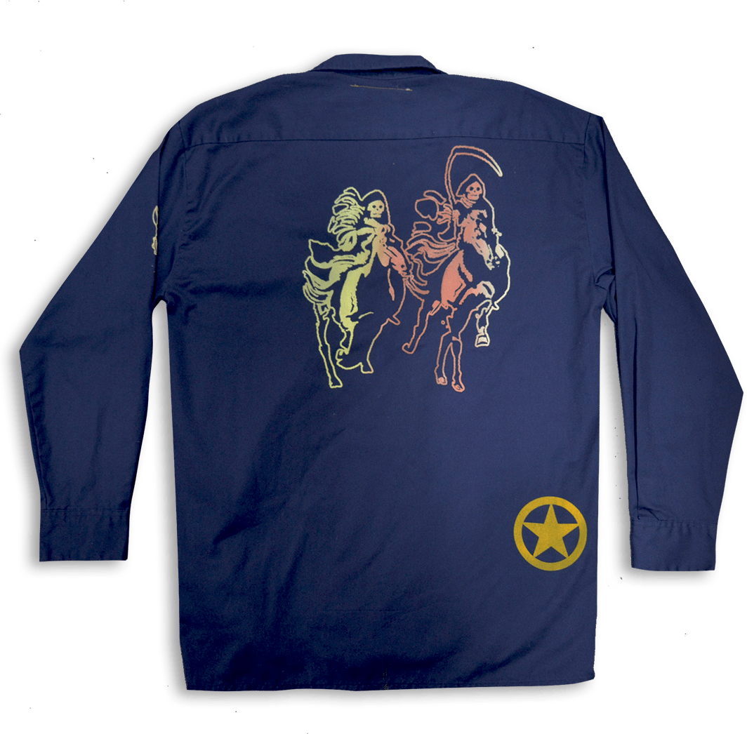 Western Work Shirt Navy Blue 2